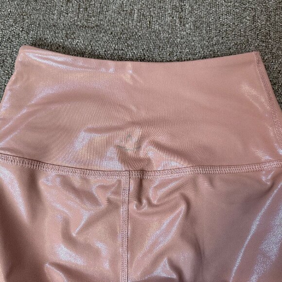 Beyond Yoga Pearlized High Waisted Midi Legging Brazen Blush Pink Size X-Small - Picture 7 of 7